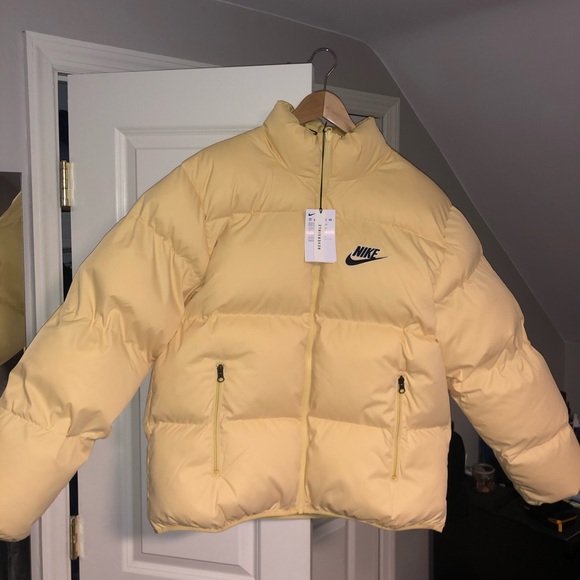 supreme yellow puffer jacket
